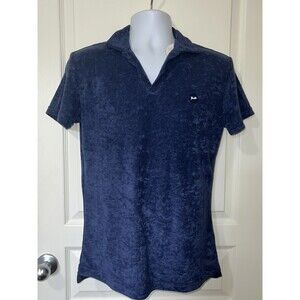 Franks Australia Beach Terry Cloth Navy Shirt Polo NWT Small RV $89